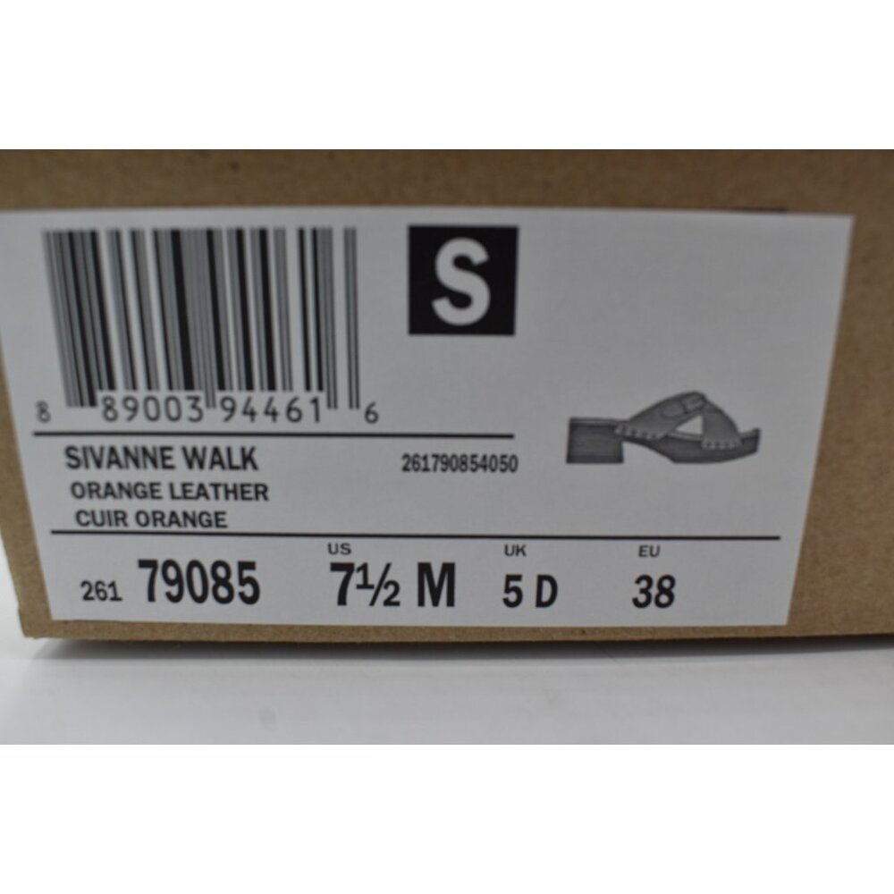 Clarks Womens Size 7.5 Sivanne Walk Orange Leather Open Toe Comfort Sandal Shoes - Picture 14 of 14